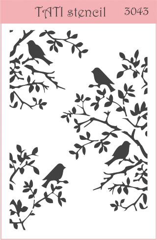 - А6, 15 х 10 см - Трафарет гнучкий TATI stencil 3043 1