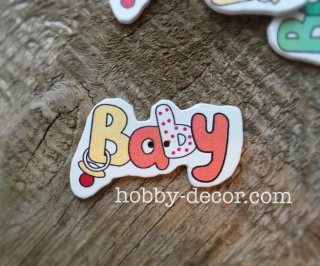 Пуговица Baby оранжевая 3,5 см