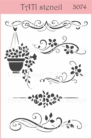 Трафарет гибкий TATI stencil 3074
