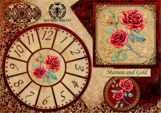 - background paper - A4 decoupage card Hobby-Decor, HD233BG 1