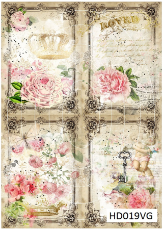 Декупажная карта А4 Hobby-Decor, HD019VG