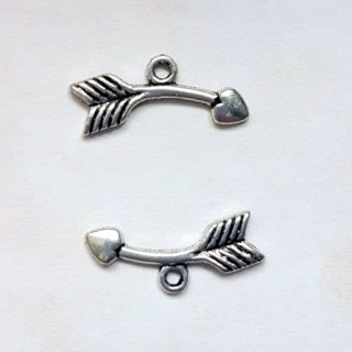 Charms, pendants - Подвеска Стрела, цв.серебро, 22х7 мм 1